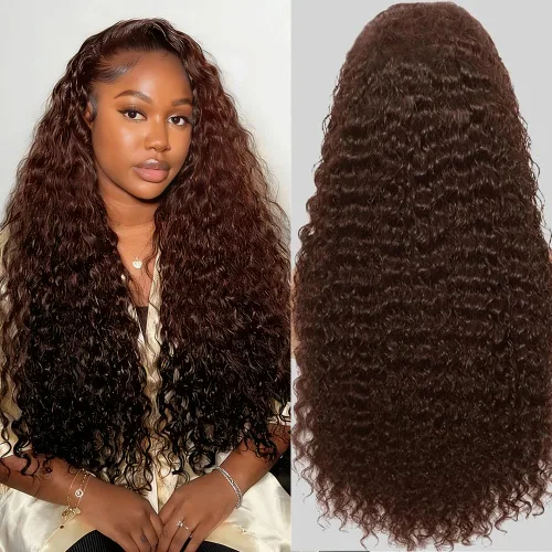 Miniatura 12 de Pelucas de cabello humano ondulado con encaje frontal transparente HD de 13 x 6 pulgadas, densidad 200, pelucas de ondas profundas para mujer