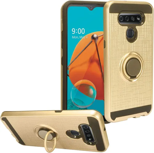 Miniatura 8 de Para LG K51, LG Reflect (LM-K500) - Funda híbrida con soporte de anillo - RS2 Negro