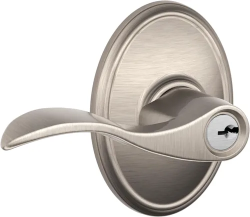 Miniatura 52 de SCHLAGE - Manija de puerta Accent con cerradura de paso libre para pasillo y armario en bronce antiguo - F10 ACC 716 Bronce Envejecido