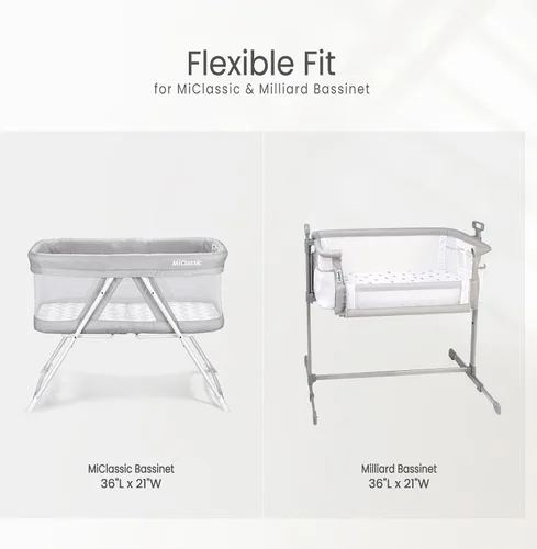 Miniatura 29 de lulumoon Sábanas de muselina para moisés para bebé: sábanas ajustables suaves para moisés de cabecera para niños y niñas Oliva y Crema