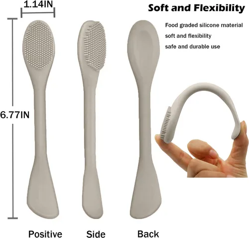Miniatura 7 de Aplicador de cepillo de máscara facial, cepillos de máscara para limpieza facial y exfoliación, herramienta aplicadora de máscara de arcilla facial