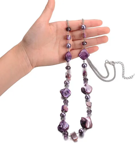 Miniatura 2 de Pearl & Club - Collar largo con cuentas para mujer
