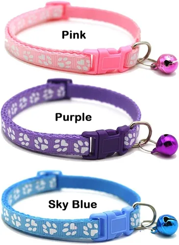 Miniatura 5 de Love Dream Collares de identificación para cachorros, 12 collares ajustables con campana para cachorros recién nacidos y gatitos, fácil