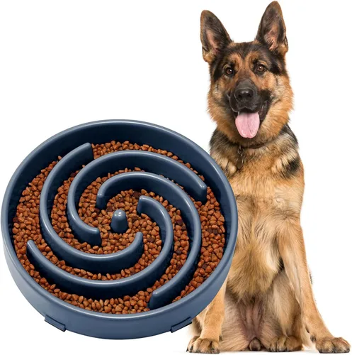 Miniatura 11 de JASGOOD Tazón de alimentación lenta para perros de tamaño grande y mediano, tazón antitragadera para mascotas, tazones de alimentación más lenta