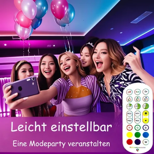 Miniatura 2 de Luces LED para dormitorio con alimentación USB, tiras de luz LED Bluetooth de 32.8 pies, aplicación inteligente y control remoto, IP65 resistente al