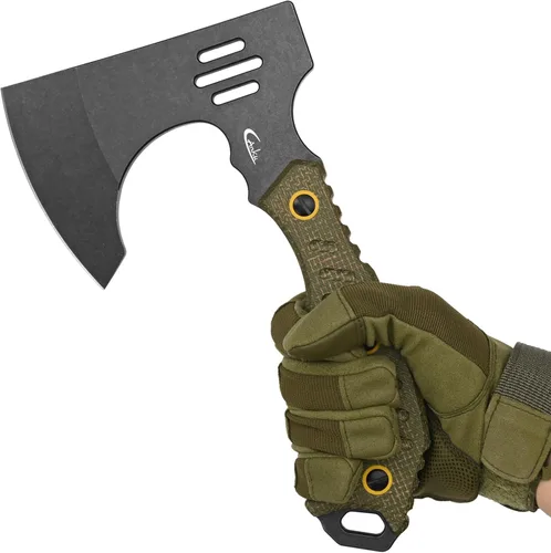 Miniatura 5 de C1391 Hacha de Camping Hacha de Camping, Hoja de Acero DC53 con Mango de Micarta Hachas de Supervivencia Hacha de Bushcraft con Fundas Kydex