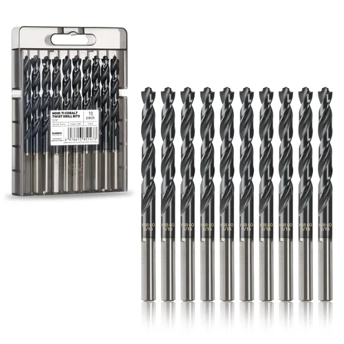 Miniatura 13 de toolant Juego de brocas de cobalto de 1/2 pulgadas para metal y acero (Pro), recubierto de nitruro de titanio y aluminio (TiAlN) con punta