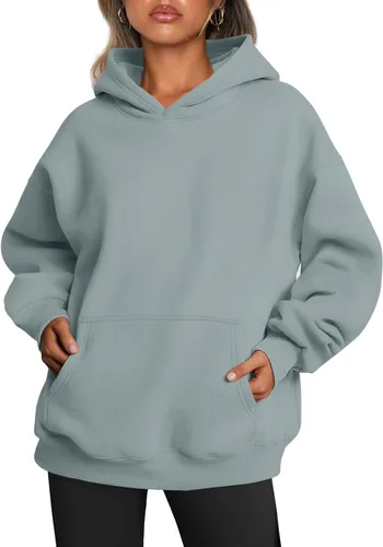 Miniatura 215 de Trendy Queen - Sudaderas extragrandes con capucha para mujer, suéteres de manga larga, sin botones, de vellón, de otoño, ropa de invierno