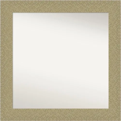 Amanti Art Espejo de pared personalizado no biselado (24.25 x 24.25 pulgadas), marco dorado de mosaico, varios tamaños personalizados, espejo de