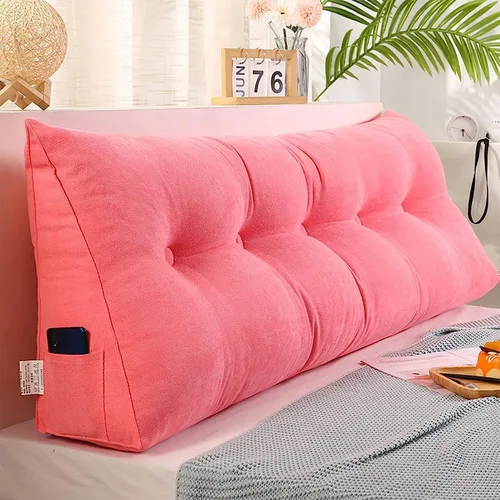 Miniatura 10 de Almohada de cuña de lectura triangular Queen, cojín de respaldo para cabecero reclinable, almohada de lectura, cojín triangular para posicionamiento