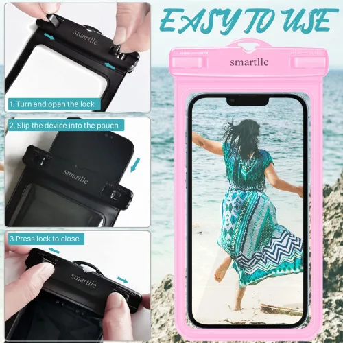 Miniatura 6 de Funda impermeable para teléfono, paquete de 2, bolsa seca para teléfono celular para iPhone 14, 13, 12, 11 Pro Max, XS Plus XR, Galaxy S23 S22 S21
