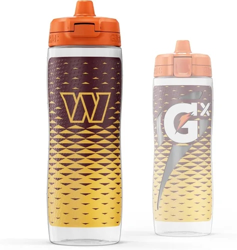 Miniatura 37 de Gatorade Gx NFL - Botellas antideslizantes para apretar, 30 onzas líquidas, sistema de hidratación Gx