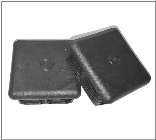 Miniatura 12 de Paquete de 10: (0.5 pulgadas (1/2 pulgadas), calibre 14-20, tapón cuadrado de plástico negro, tapa de extremo de tubo, insertos deslizantes