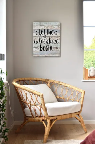 Miniatura 4 de Let The Adventure Begin - Lienzo decorativo para pared, enmarcado para sala de caravana, baño, decoración de remolques, 11 x 14 pulgadas, regalos