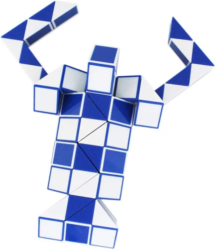 Miniatura 5 de Mipartebo Magic Snake Cube Twist Puzzle 72 Cuñas Tamaño Grande Azul Juguetes para ansiedad con forma de serpiente, regalos de fiesta para niños