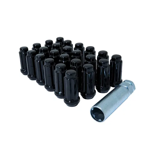 Miniatura 17 de GORILLA Tuerca de rueda Acorn, 12 mm x 1.50 rosca, asiento de 60 grados, extremo cerrado, llave, acero, cromado negro, universal, juego de 20 Fábrica