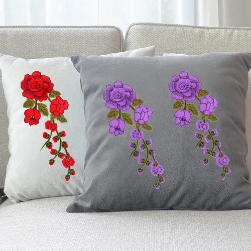 Miniatura 6 de 10 parches decorativos bordados de flores para coser, apliques de bordado de pétalos florales para bricolaje, jeans, chaquetas, mochilas, ropa