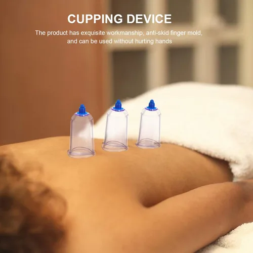 Miniatura 2 de 2 unids dispositivo de terapia de ventosas masaje herramienta de espalda china ventosas terapia bomba Hijama terapia física taza azul
