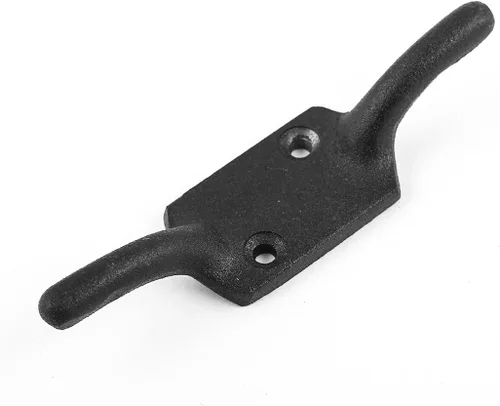 Miniatura 6 de Hierro Forjado Abastecimiento de la ventana gancho Negro 4" H Renovator
