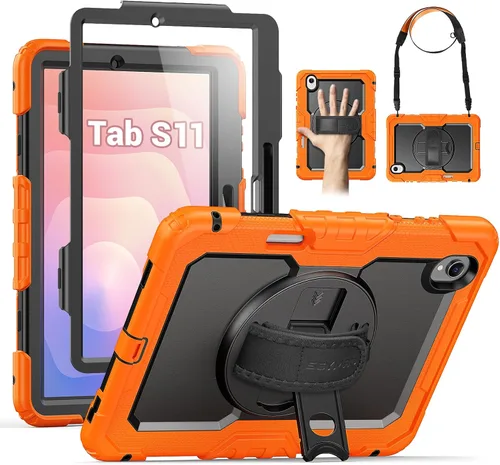 Miniatura 18 de SEYMAC - Funda protectora resistente a prueba de golpes para Samsung Galaxy Tab S6 Lite de 10.4 pulgadas 2024/2022/2020 (SM-P620/P610/P615), Negro