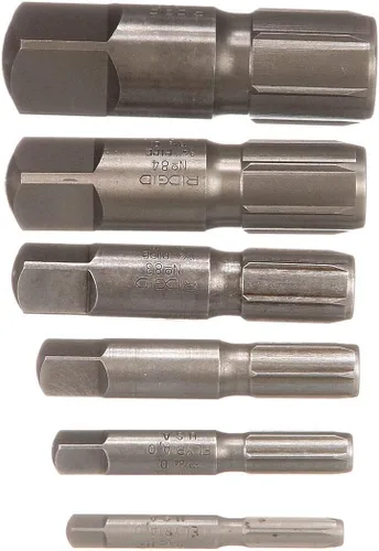 Miniatura 2 de RIDGID 35685 Modelo 883 Juego de Extractor de Tubos de 6 Piezas, Extractores de Acero Resistente de 1/8" a 1" para Tubos Rotos