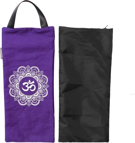 Miniatura 5 de Bolsa de arena para yoga, algodón sin relleno, para pesas de yoga y entrenamiento de resistencia, tamaño: 7.5 x 17 pulgadas Verde
