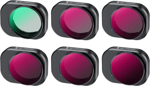 K&F Concept Juego de Filtros CPL ND&PL Compatibles con DJI Mini 4 Pro, Pack de 6 - CPL, ND4&PL, ND8&PL, ND16&PL, ND32&PL, ND64&PL, Filtro Óptico de
