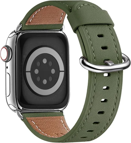Miniatura 38 de WFEAGL Compatible con Apple Watch Banda 38mm 40mm 41mm para Mujeres, Correa de Cuero de Grano Superior para iWatch Ultra SE & Series 9 8 7 6 5 4 3