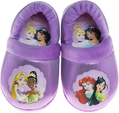 DISNEY Pantuflas de princesa Encanto Cenicienta Ariel Jasmine Tianna para niñas ligeras cálidas cómodas suaves Aline Girls niños pequeños