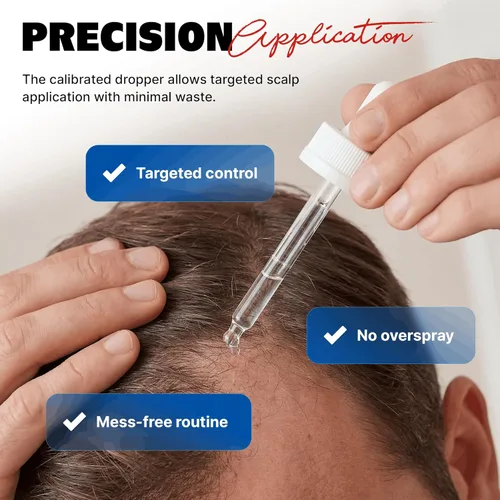 Miniatura 5 de Kirkland Signature Minoxidil Solución tópica USP 5%, tratamiento de crecimiento capilar extra fuerte para hombres, suministro de 6 meses