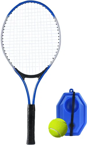Raqueta de tenis ligera a prueba de golpes para principiantes, raqueta profesional con equipo de entrenamiento, adecuada para práctica de pares