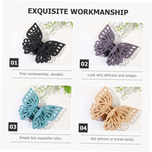 Miniatura 8 de 8 pinzas para el cabello de mariposas, pinzas grandes para mujeres y niñas, accesorios únicos para el cabello para fiestas y uso diario, pinzas