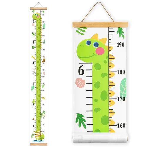 Miniatura 7 de Tabla de crecimiento de altura para bebés Regla colgante de pared de Mibote para niños, tabla de crecimiento de altura extraíble en lona 2 m x 20 cm