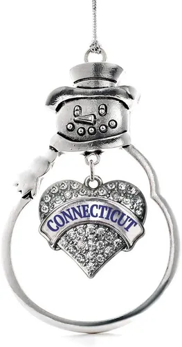 Miniatura 161 de Inspired Silver - Big Sis - Adorno de Navidad plateado - Adorno de árbol de Navidad con dije de corazón con circonita cúbica - Decoración colgante