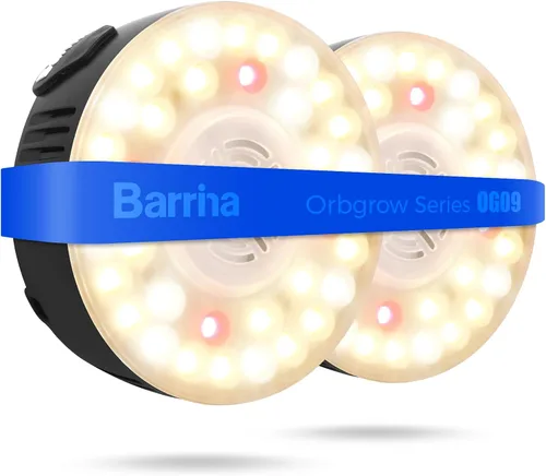 Miniatura 16 de Barrina Orbgrow OG09 Luz de Crecimiento Puck, 5000K 18W (2 x 9W, Equivalente a 270 Vatios), Luz de Espectro Completo para Plantas