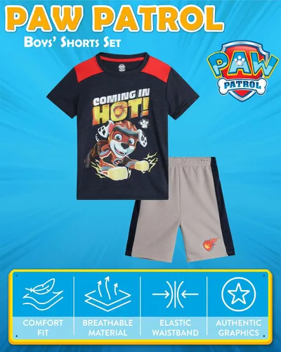 Miniatura 2 de Nickelodeon Conjunto de ropa para bebé, 2 piezas, camiseta de manga corta y pantalones cortos, traje para niños pequeños