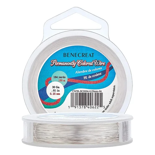 Miniatura 24 de BENECREAT Alambre de cobre para cuentas de joyería de calibre 18, resistente al deslustre, alambre de metal de bronce antiguo para hacer joyas