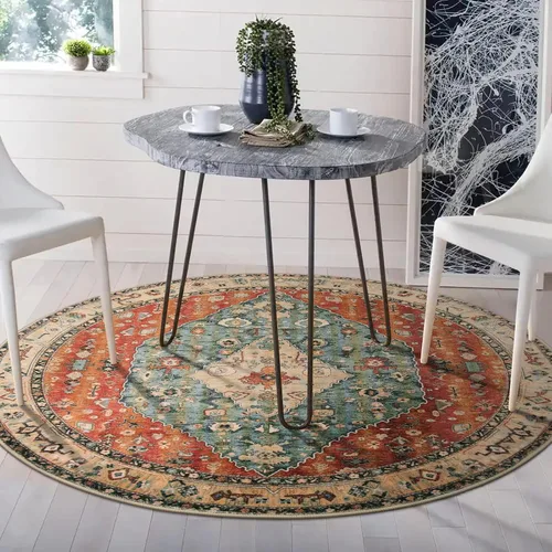 Miniatura 86 de Lahome Alfombra Bohemia Tribal Lavable de 3 x 5, Alfombras Antideslizantes para Entrada, Dormitorio, Sala de Estar, Vintage, Ultra Suave, No