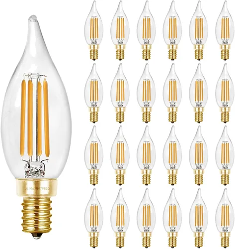 Miniatura 10 de Hizashi Bombillas LED de candelabro, E12, 40W regulables, CRI 90+, 4W, 450 lm, 5000K blanco diurno, bombillas de araña CA10, bombillas de vela