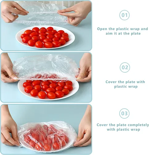 Miniatura 3 de 300 bolsas de conservación fresca, fundas elásticas para conservar alimentos, fundas ajustables para tazones, para comida sobrante y preparación