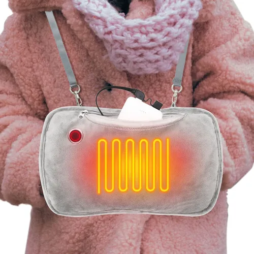 Hand Warmers Rechargeable, 10000mAh Electric Heated Gloves Portable Graphene Handwarmers Pouch with 3 Levels & Double-Sided Heating for Hunting