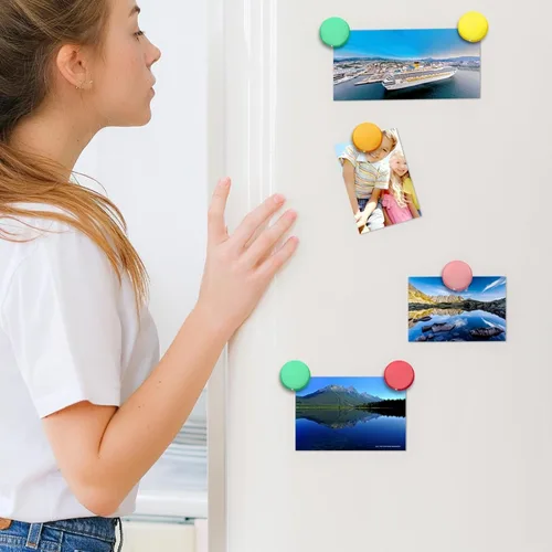 Miniatura 5 de Qualsen Imanes para nevera, 20 imanes para refrigerador, pequeño imán para pizarra blanca, mini imán lindo para refrigerador, casillero, pizarra 10
