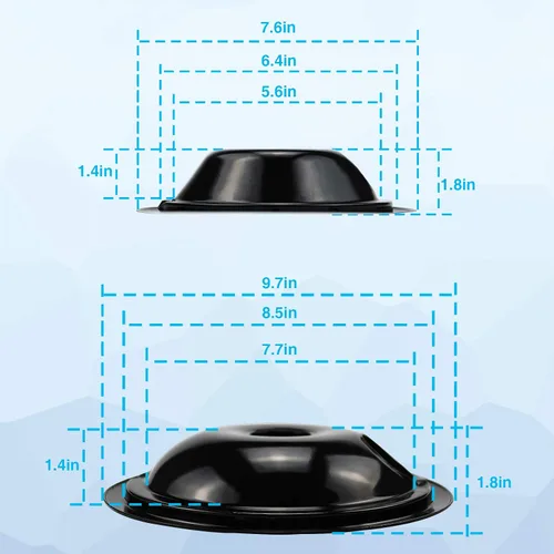 Miniatura 3 de Quemador de estufa negro de repuesto para quemador eléctrico GE Hotpoint, (2) 8 pulgadas WB31M19 (2) 6 pulgadas WB31M20 Set por APPLIANCEMATES