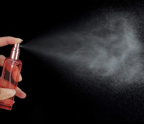 Miniatura 6 de Botellas de perfume de vidrio de 0.7 onzas líquidas, botellas vacías de perfume en aerosol rosa con tapa de oro rosa, recargable, portátil