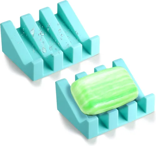 Miniatura 15 de Jabonera, soporte para pastilla de jabón para ducha, para baño, cocina, bañera, fácil de limpiar, mantiene el jabón seco, extiende la vida del jabón