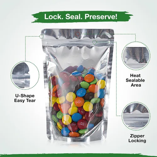Miniatura 9 de Paquete de 300-100 bolsas de Mylar pequeñas, medianas y grandes - Bolsas frontales transparentes de pie