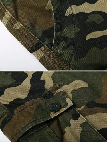 Miniatura 2 de OCHENTA - Pantalón cargo para hombre, estilo militar de combate pantalón casual para el trabajo con 8 bolsillos.