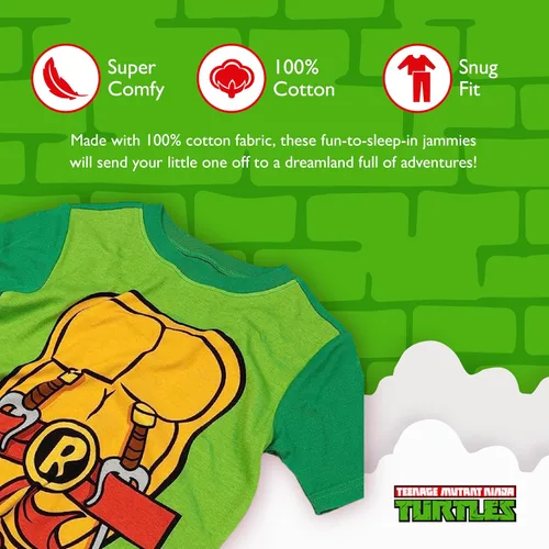 Miniatura 3 de Conjunto de pijama de algodón ajustado de 2 piezas para niños y niños