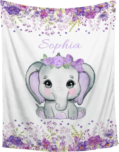 Miniatura 16 de Manta personalizada con nombre, manta personalizada para bebé, regalos conmemorativos para envolver cumpleaños de niños pequeños, mariposa