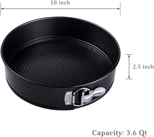 Miniatura 5 de Webake Springform - Molde redondo para tartas de queso de 10 pulgadas, base suelta, molde redondo para hornear con parte inferior extraíble